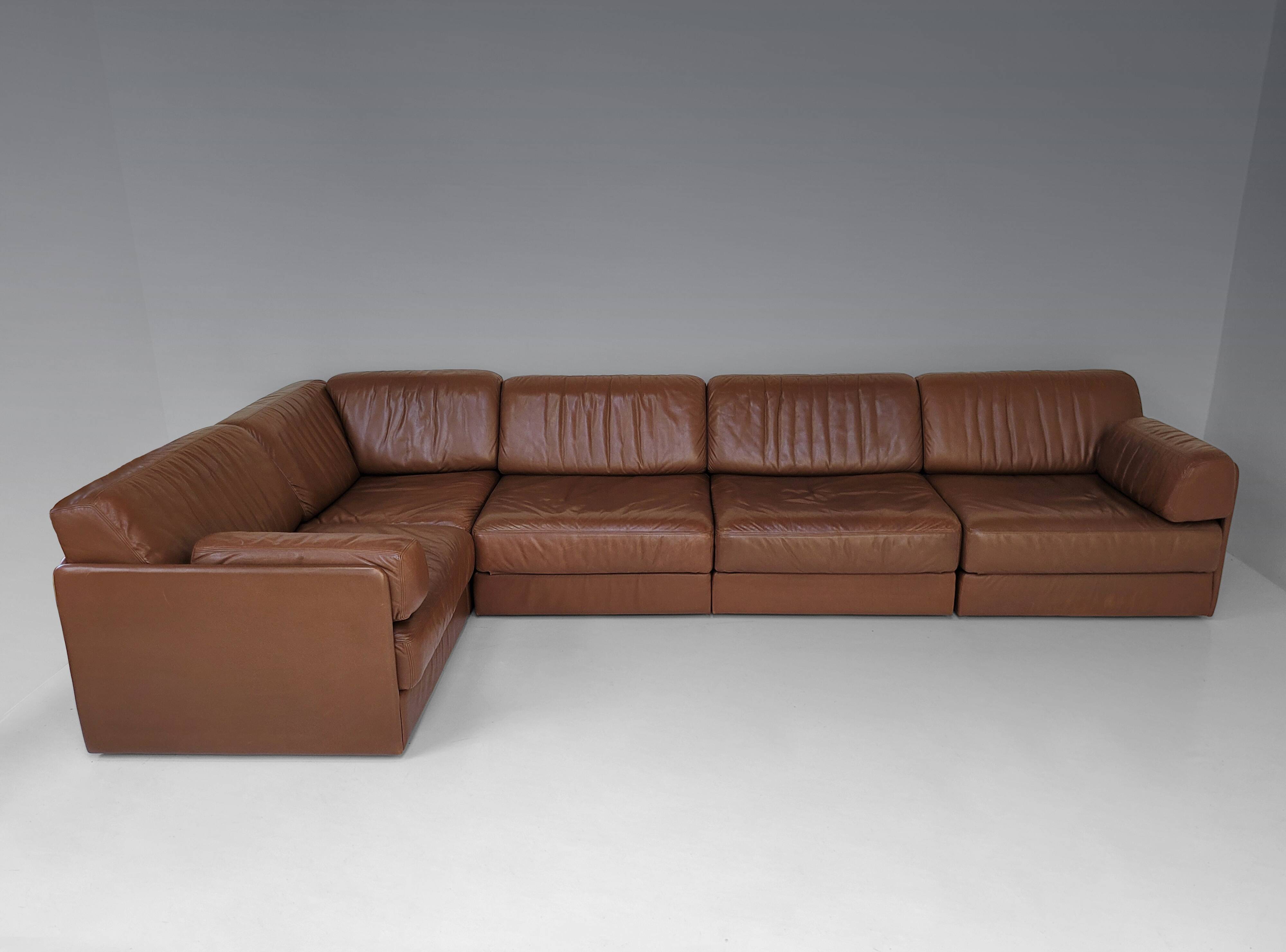 Canapé en cuir modulaire De Sede DS-76