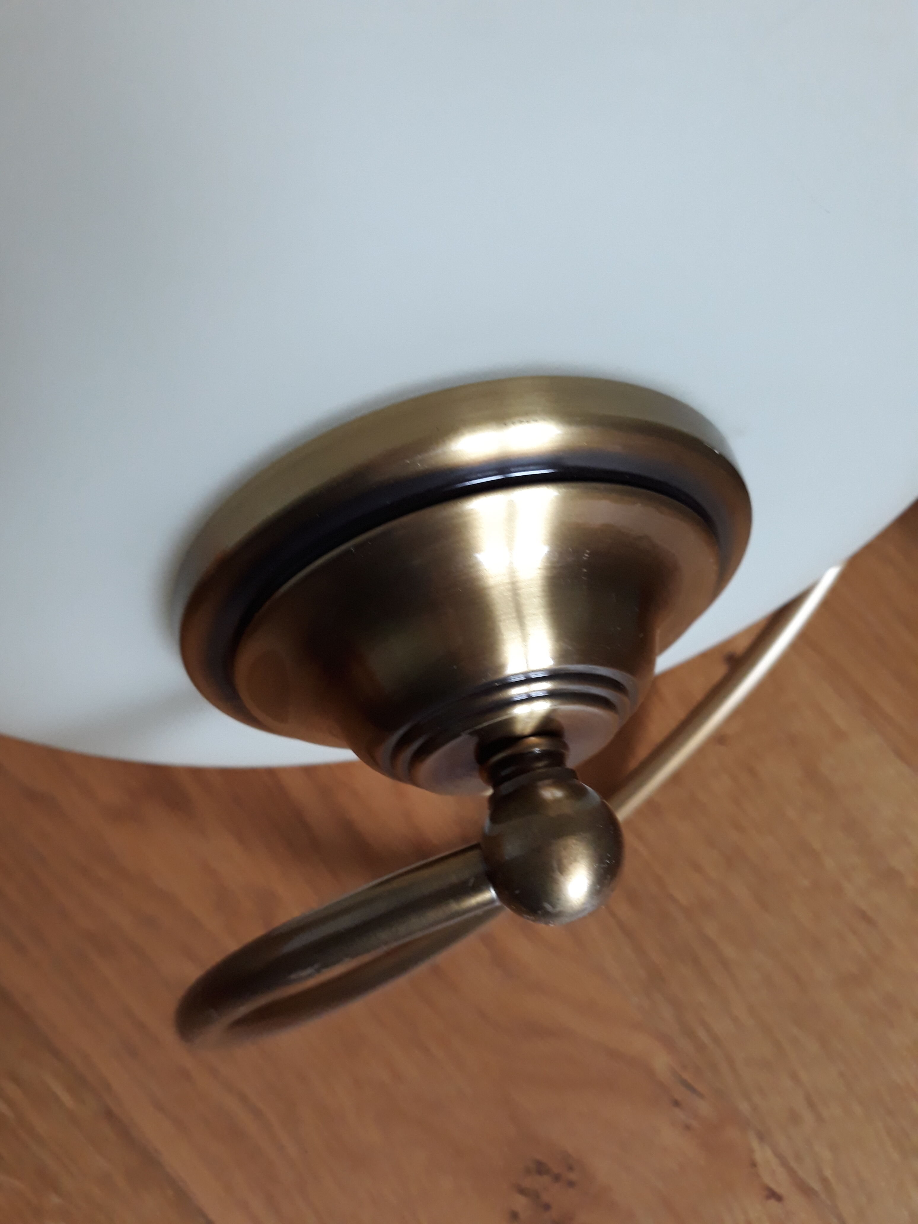 Ceiling lamp of brand c.v.l. model cogolin glass and brass