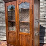 Walnut Showcase Period Restoration XIX Eme Century