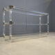 Table console en chrome et lucite, années 1970
