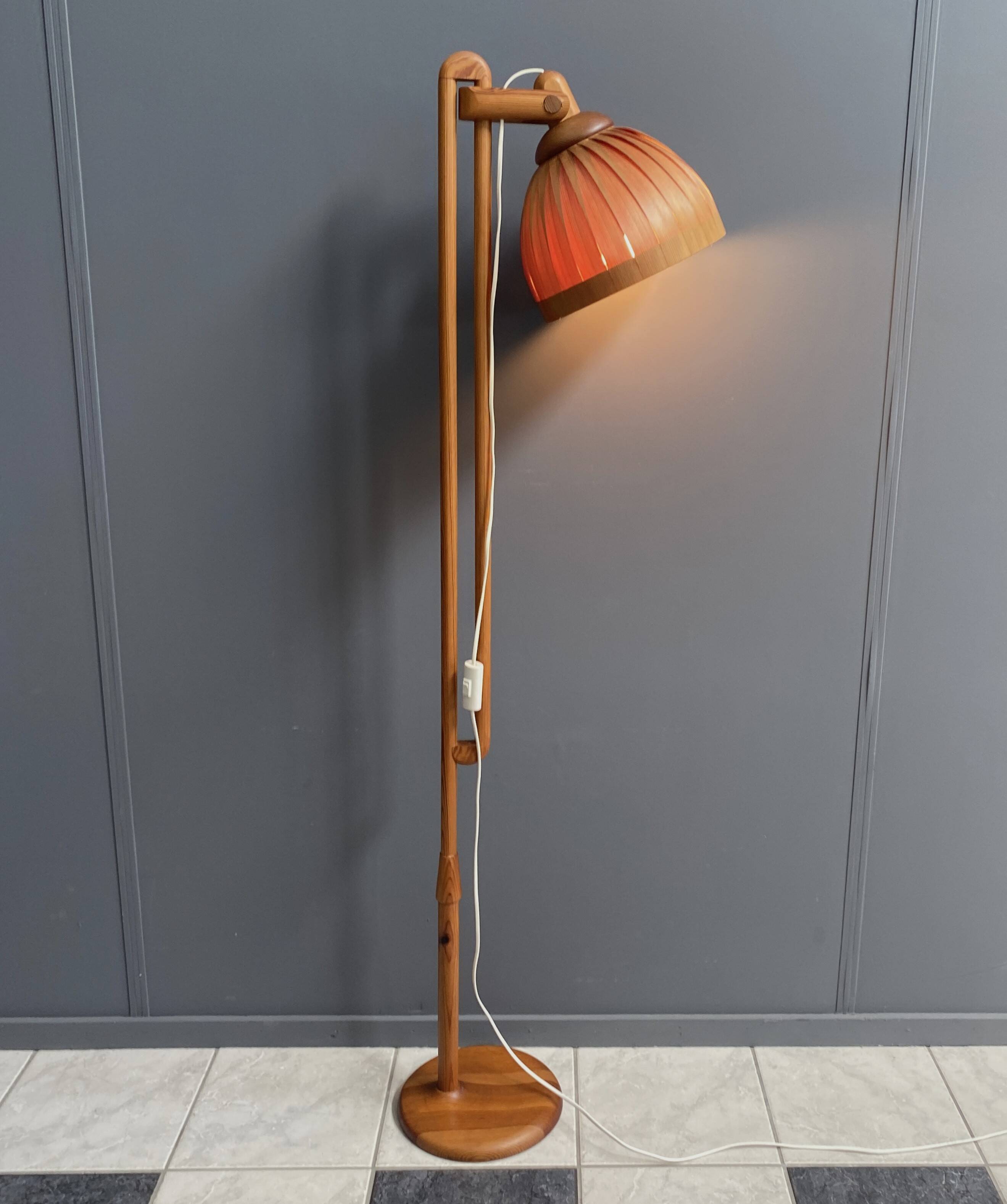 Hans agne Jakobsson wood floor lamp 1960s