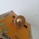 Vintage furniture knob in Louis XVI style, gilded with fine gold.