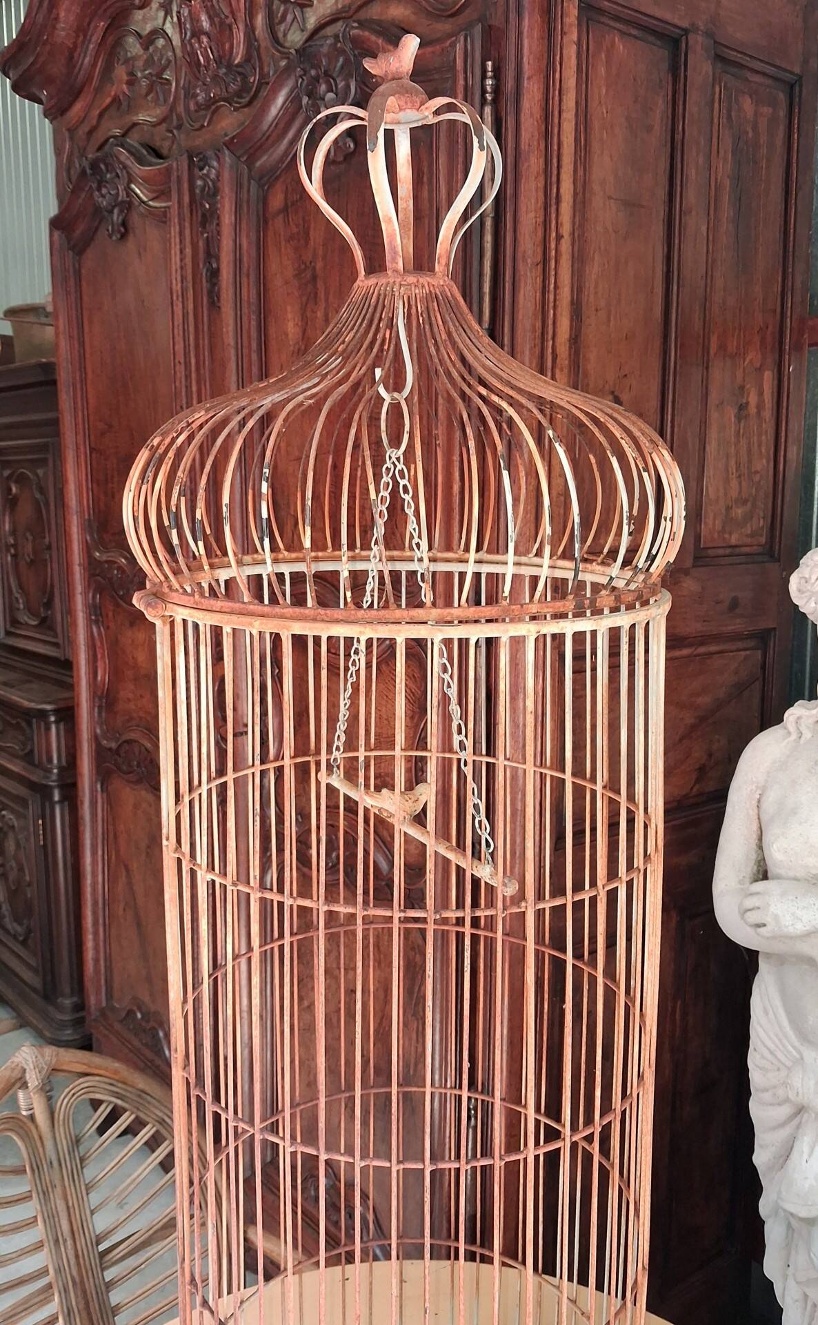 Very large decorative metal birdcage -