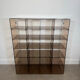 Shelf - library with 24 smoked plexiglass compartments by Michel Dumas