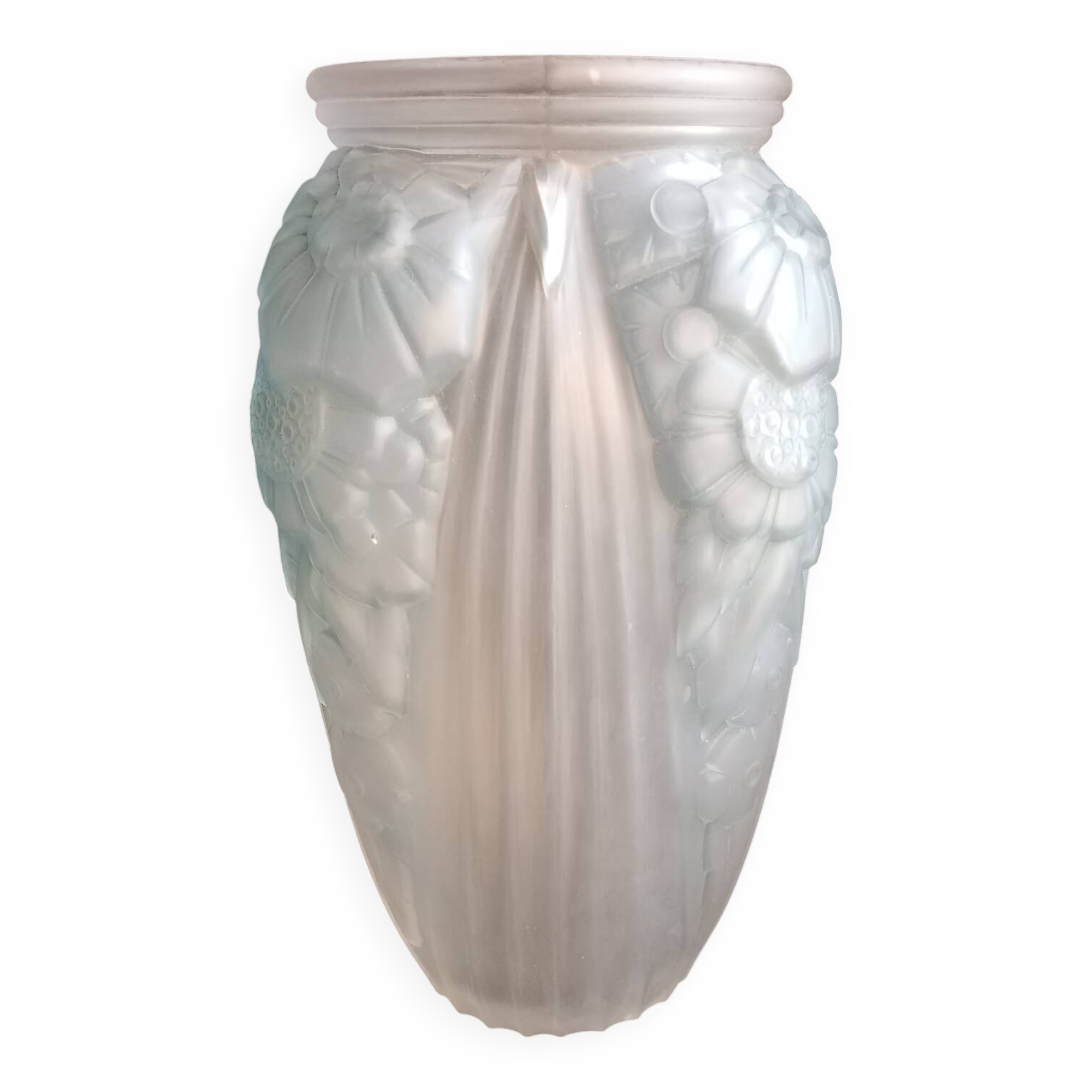 Molded glass vase, 1940s