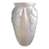 Molded glass vase, 1940s