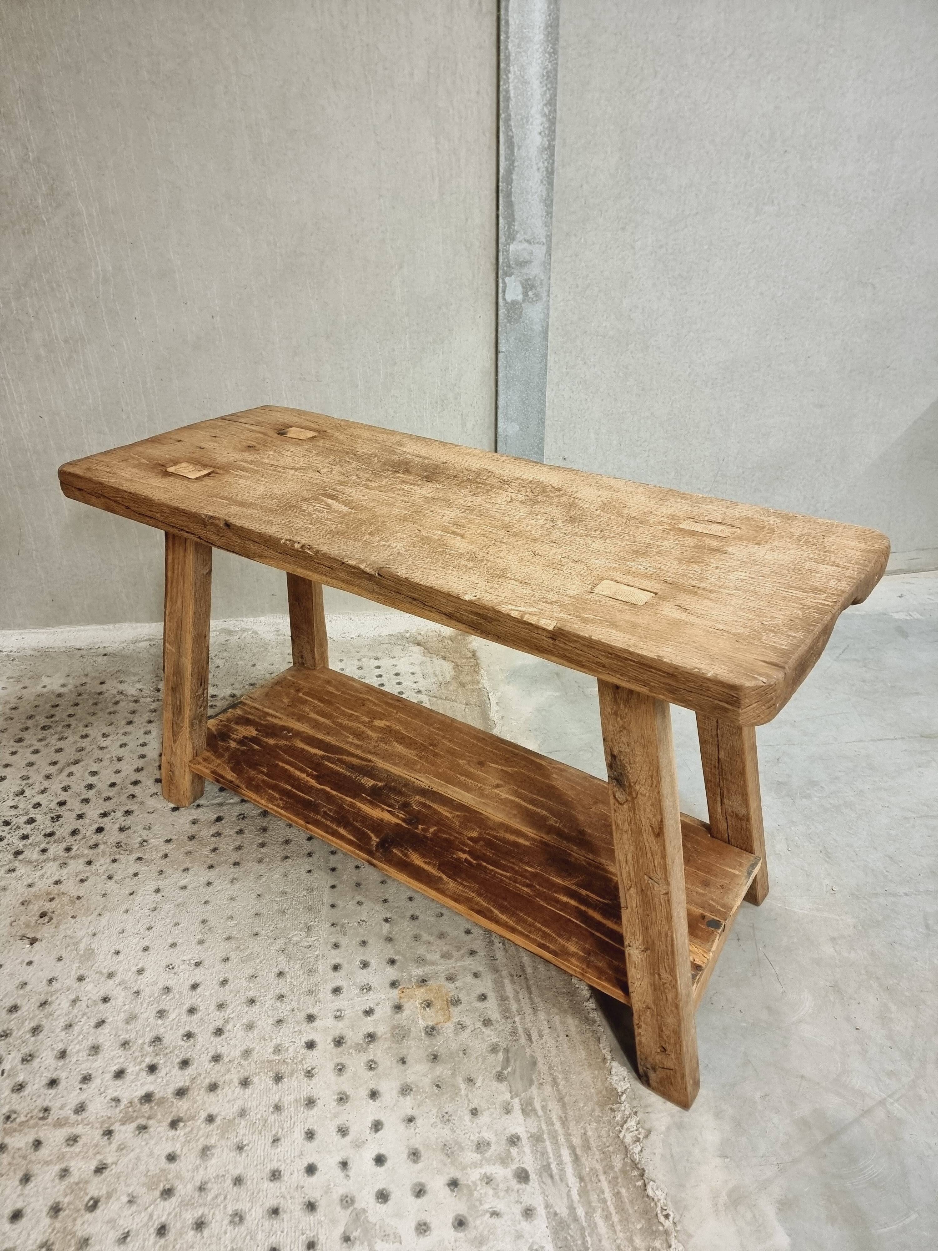 Old workbench work table bathroom furniture side table 55 x 137 cm
