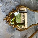 Golden baroque mirror 70x41cm