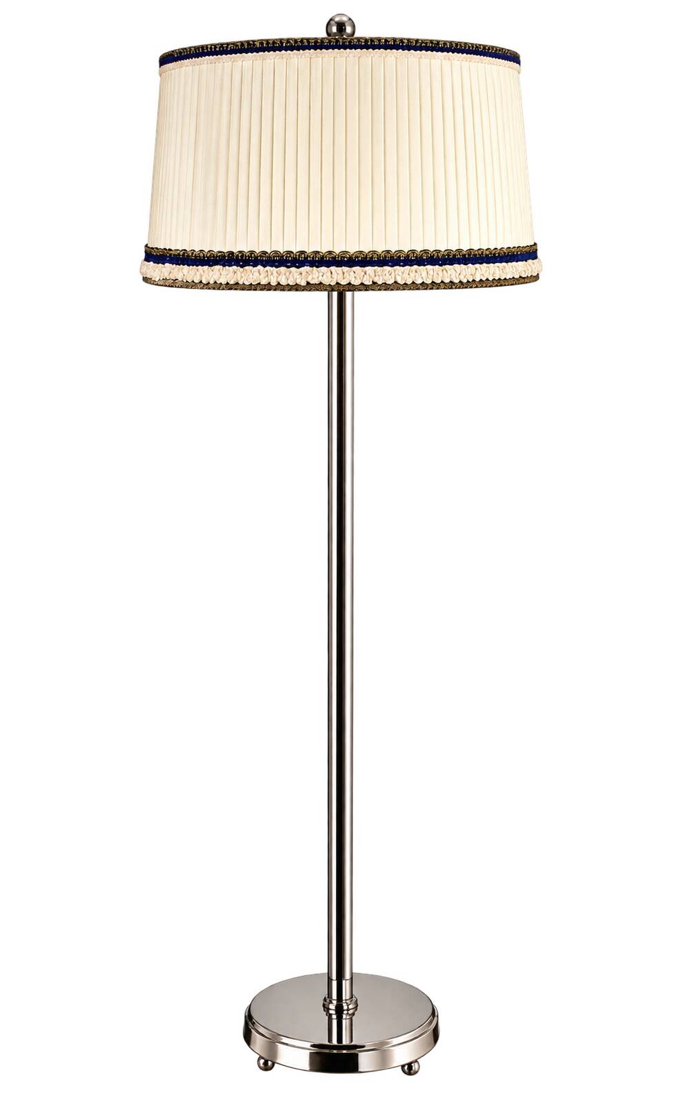 Art Deco floor lamp, 1930s, nickel-plated steel