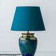 Art Deco Ceramic Table Lamp by PZH Gouda, 1928, with New Dupion Silk Shade