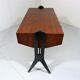 Vintage teak desk with black scissor legs 1960's