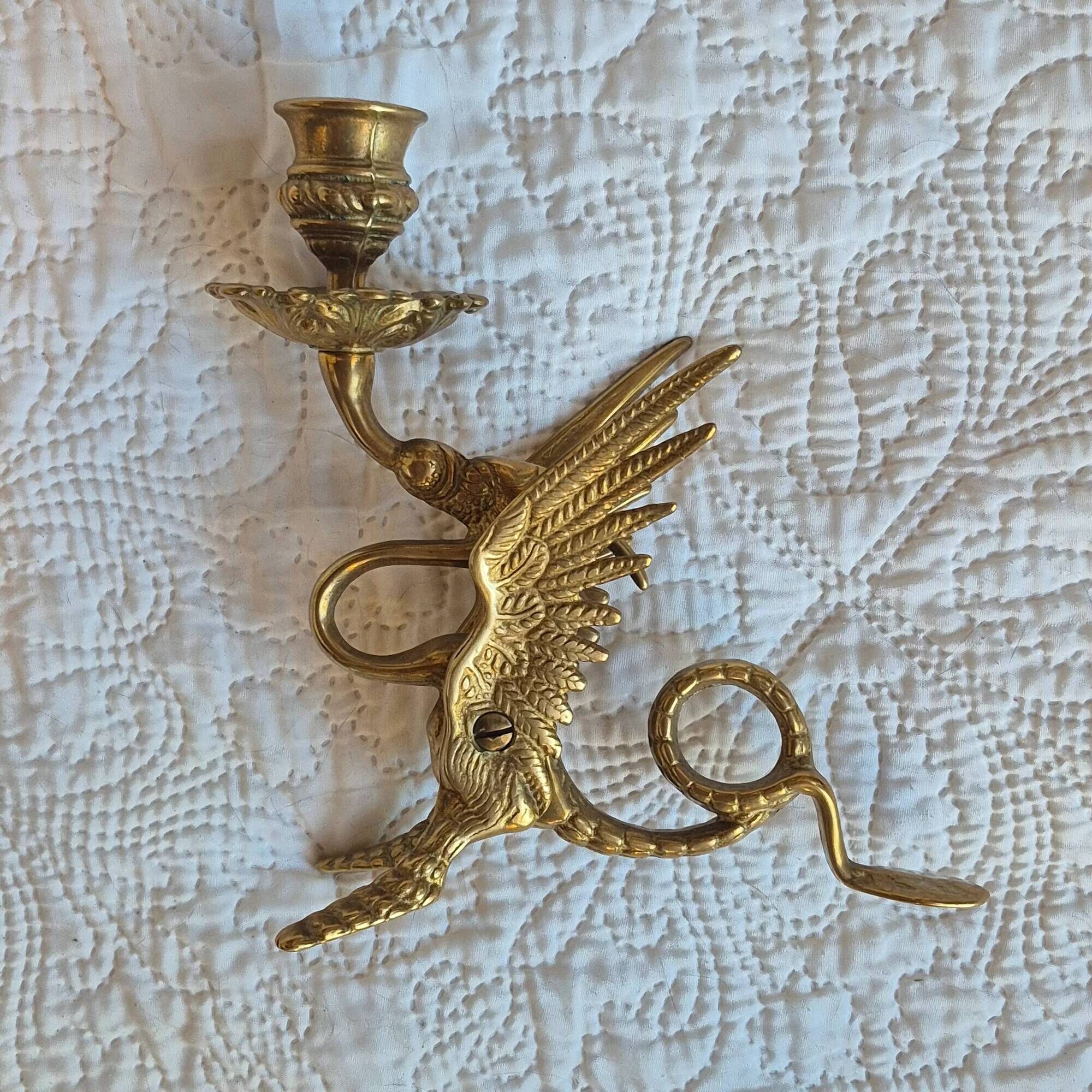 Pair of candlesticks with a winged dragon design – Napoleon III style