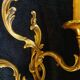 2 or more bronze wall lights in Louis XV rococo style with 3 arms.