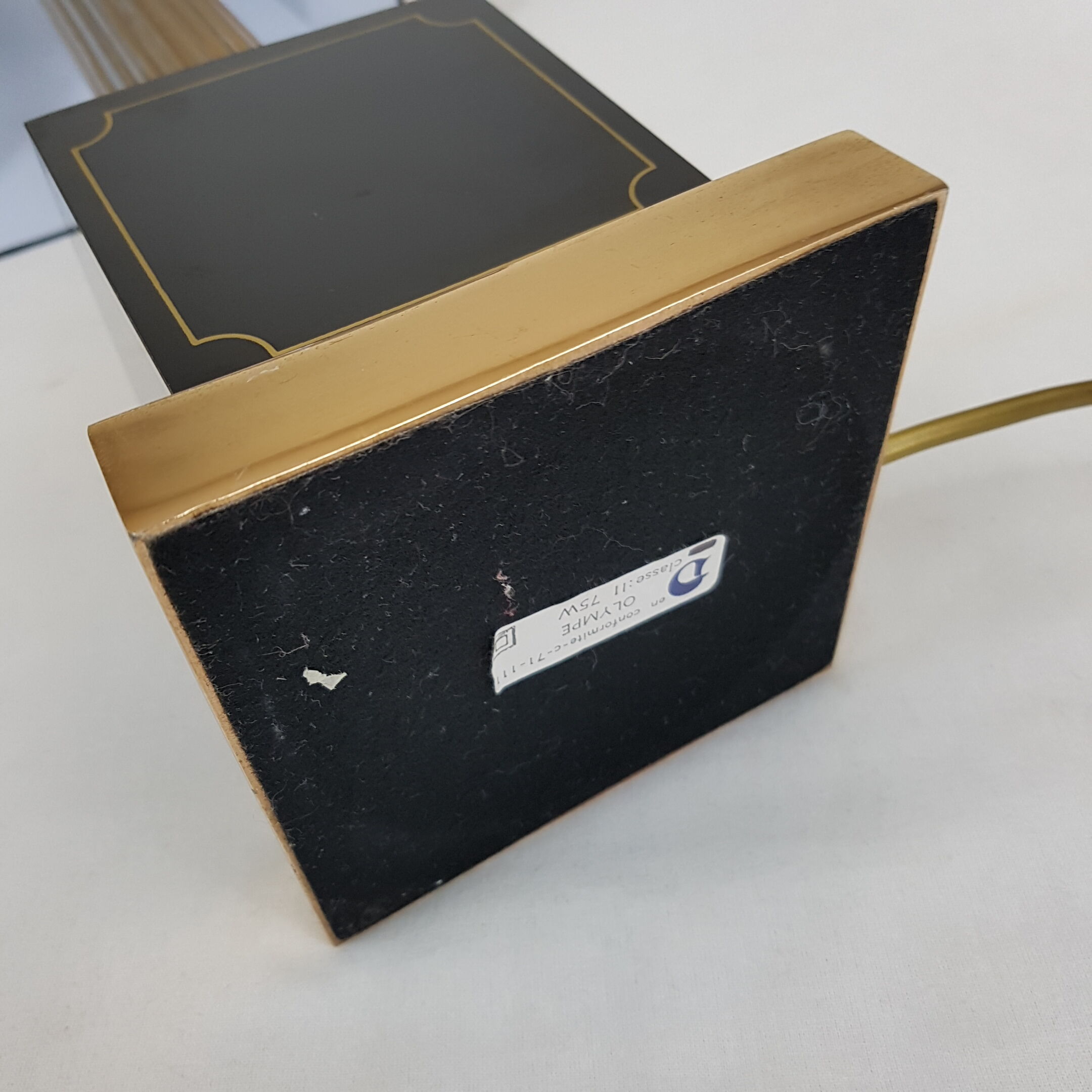 Lamp neoclassical a golden column the Dolphin Olympus