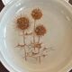 Lot de 4 assiettes creuses en grès Sarreguemines "Chardons" années 70
