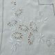old sheet flowers embroidered hand linen canvas ecru large returns 220 x 285 cm