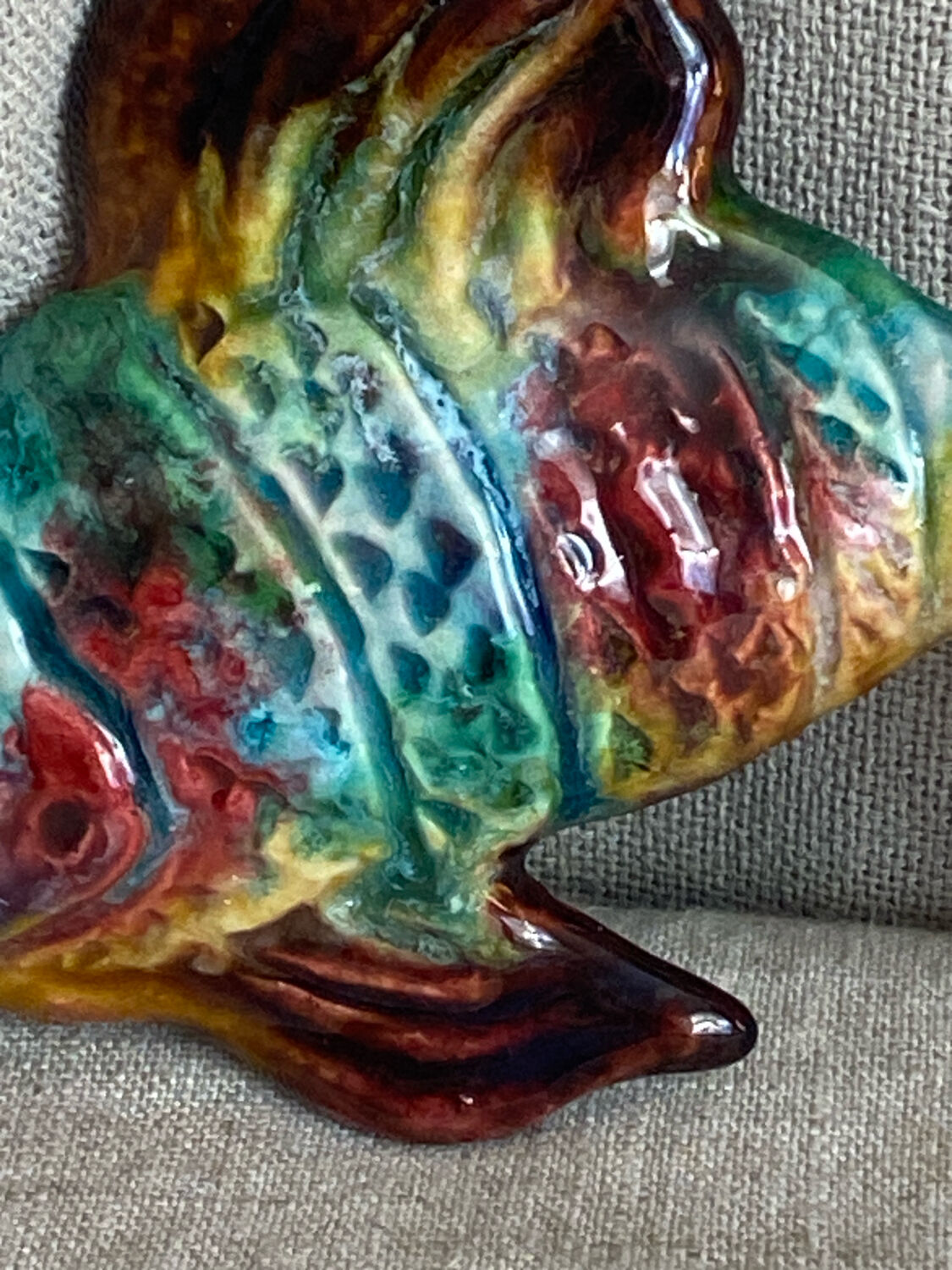 Glazed ceramic fish
