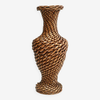 Vintage wicker vase