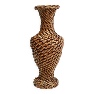 Vintage wicker vase