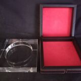 Art Deco crystal ashtray, in its presentation box, mint condition