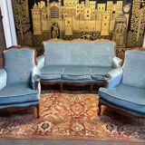 Louis XV style living room Sofa and pair of Armchairs