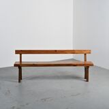 Banc en pin massif par Christian Durupt, circa 1960
