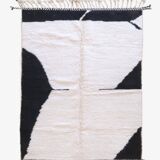 Black and White Berber Rug - 234 x 184 cm