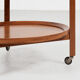 Midcentury danish trolley with 2 serving trays in teak 1960s
