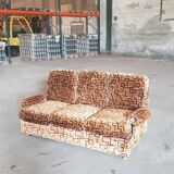 Canapé convertible en velours 1970