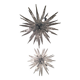 Set of 2 Murano Glass Ice Clear Sputnik Italian Chandelier