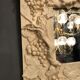 Charming artist mirror "at the vine" plaster of the 1990s 64x64cm