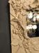 Charming artist mirror "at the vine" plaster of the 1990s 64x64cm
