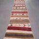 Couloir kilim étroit 57x350 cm shabby chic, vintage turc kelim 2572