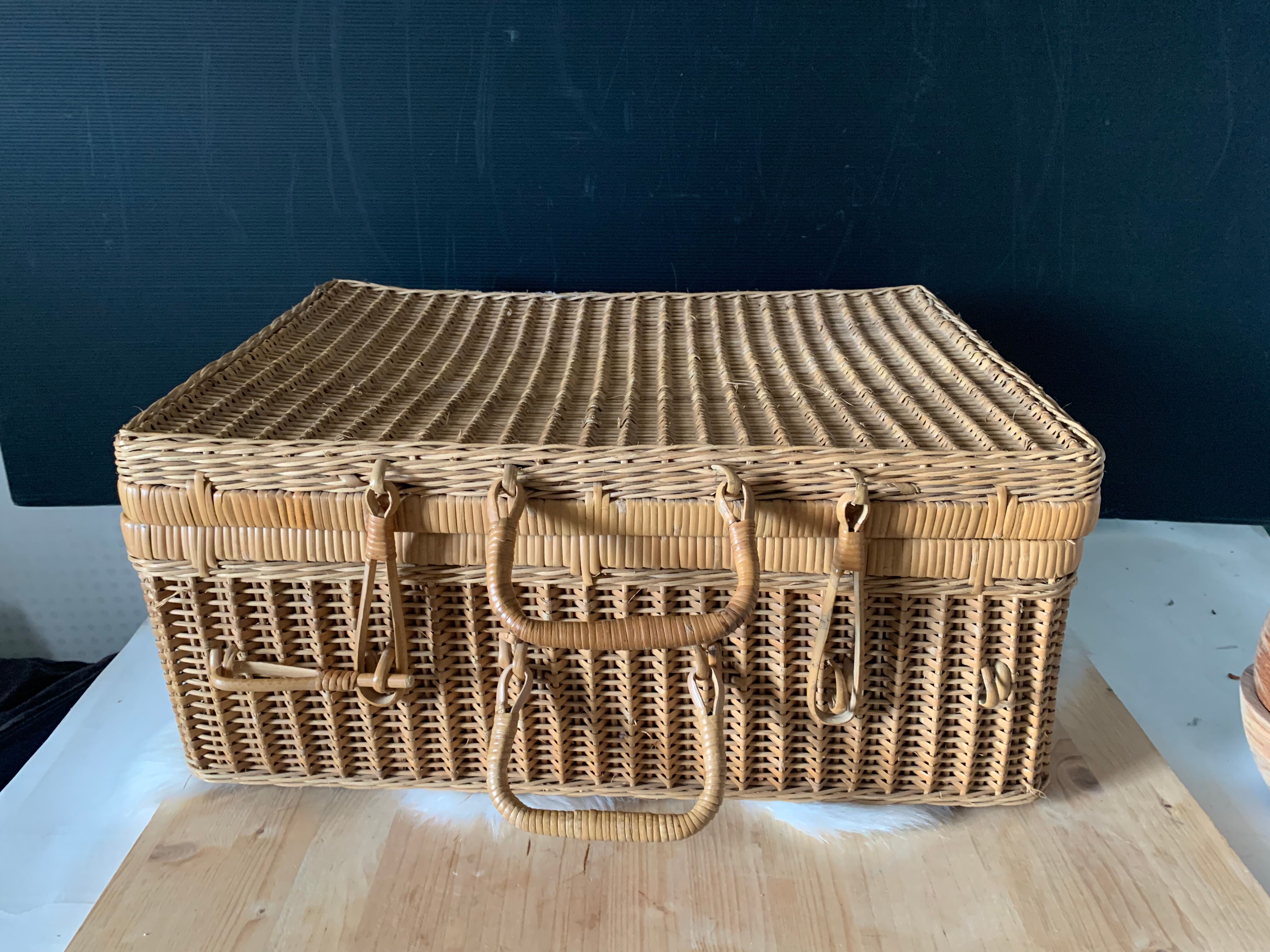 Wicker suitcase