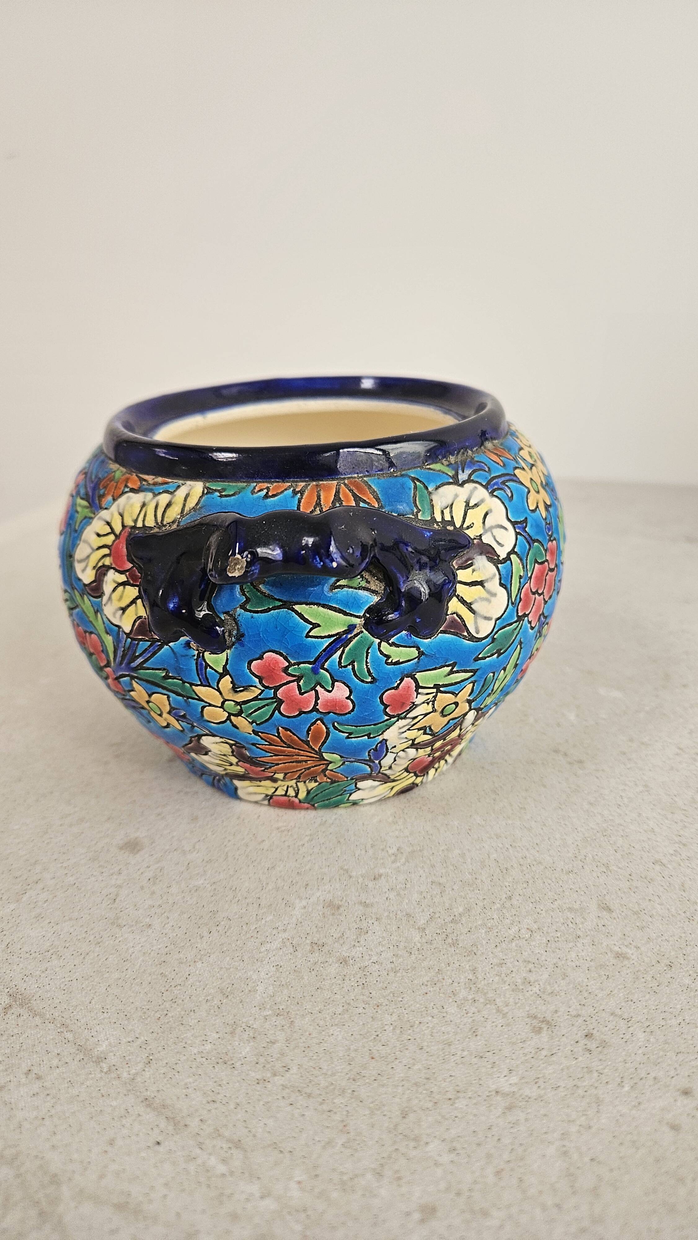 Complete tea/coffee service in Longwy enamel.