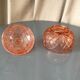 Sugar candy box in pink glass orange Portieux