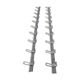 Grey school wall rack 10 hooks 1500mm