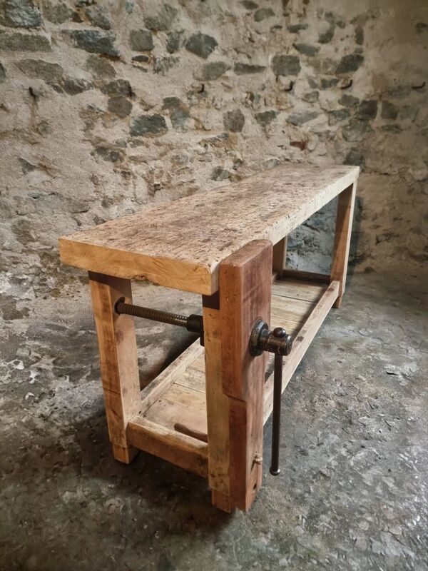Table console établi français ancien, vers 1900