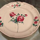 Pair of earthenware plates of the East XVIII-XIXth with floral decoration