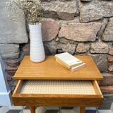 Spindle-legged bedside table from the 60s/70s.