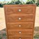 Art Deco chest of drawers with 6 oak drawers, claw feet, 1930s/40s.