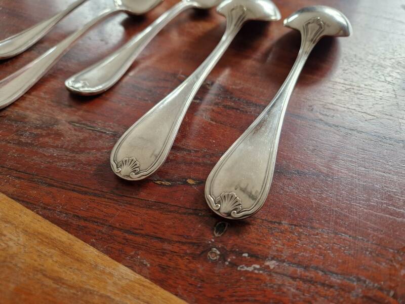 Christofle - 5 table spoons model Marot Bérain in silver-plated metal