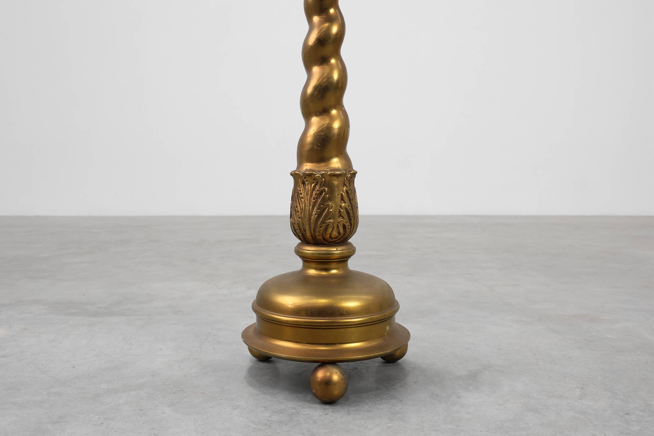 Art Deco side table or pedestal with green marble top and bronze base