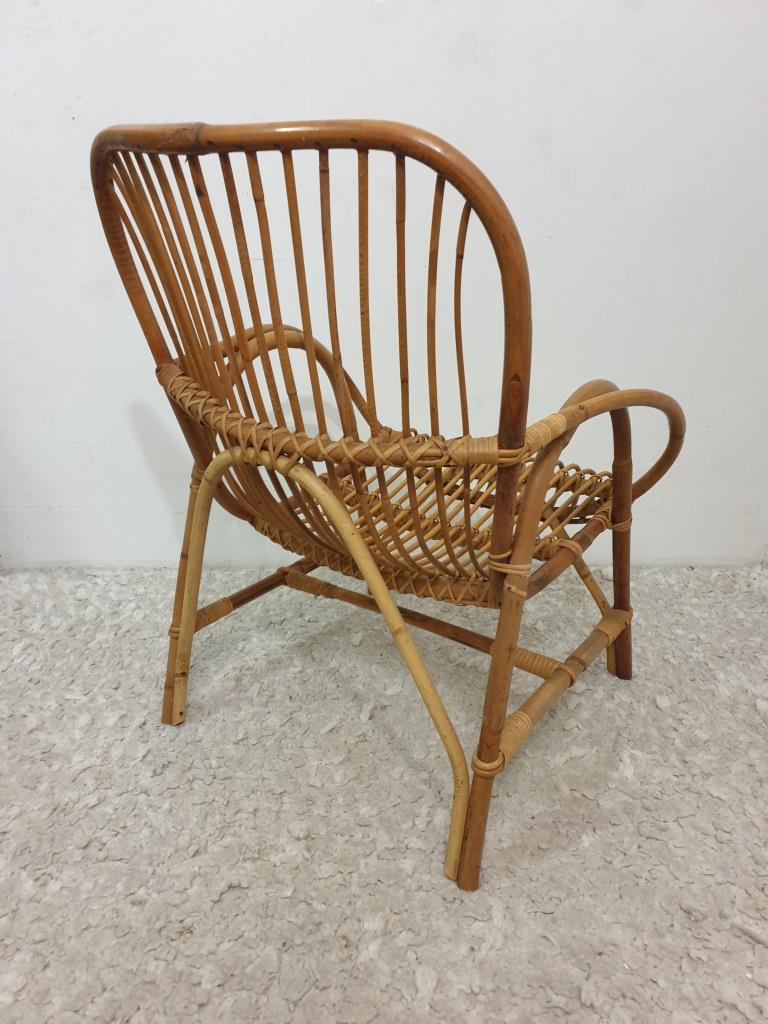 Vintage rattan armchair
