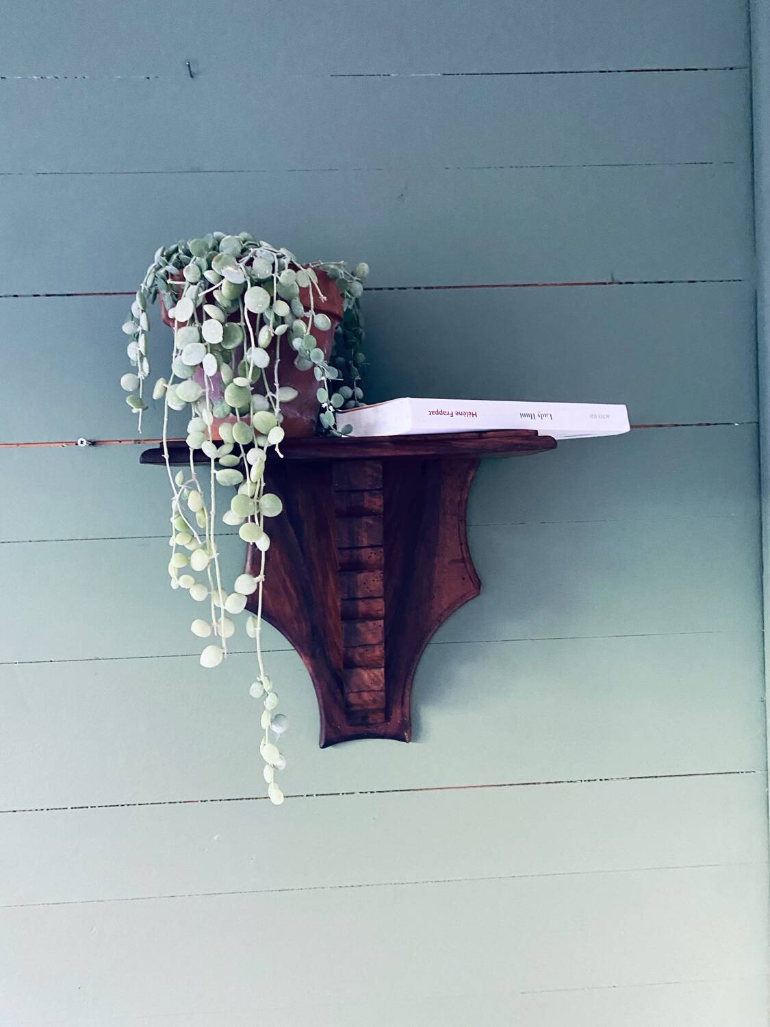 Antique wooden wall shelf