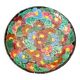 Vallauris flat Stamped numbered enamelled ?decoration of flowers