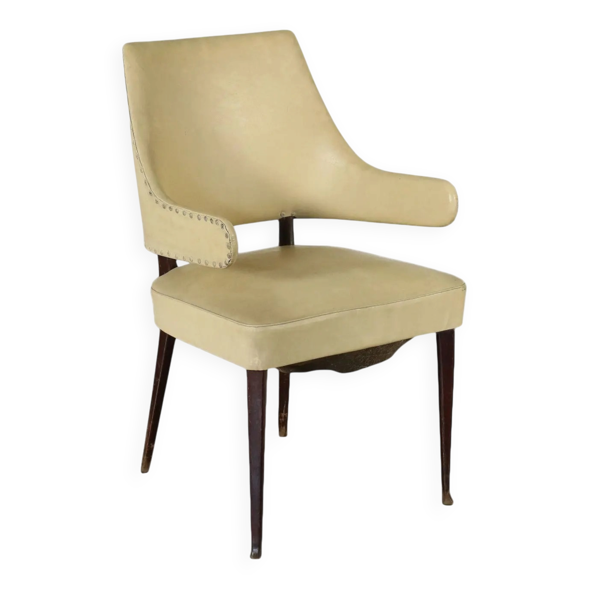 Chaise en bois Italie 1950s