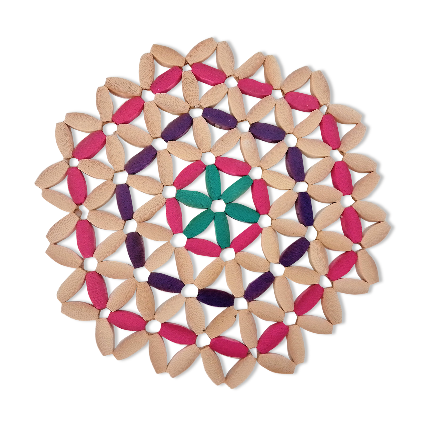 Colored wooden bead trivia