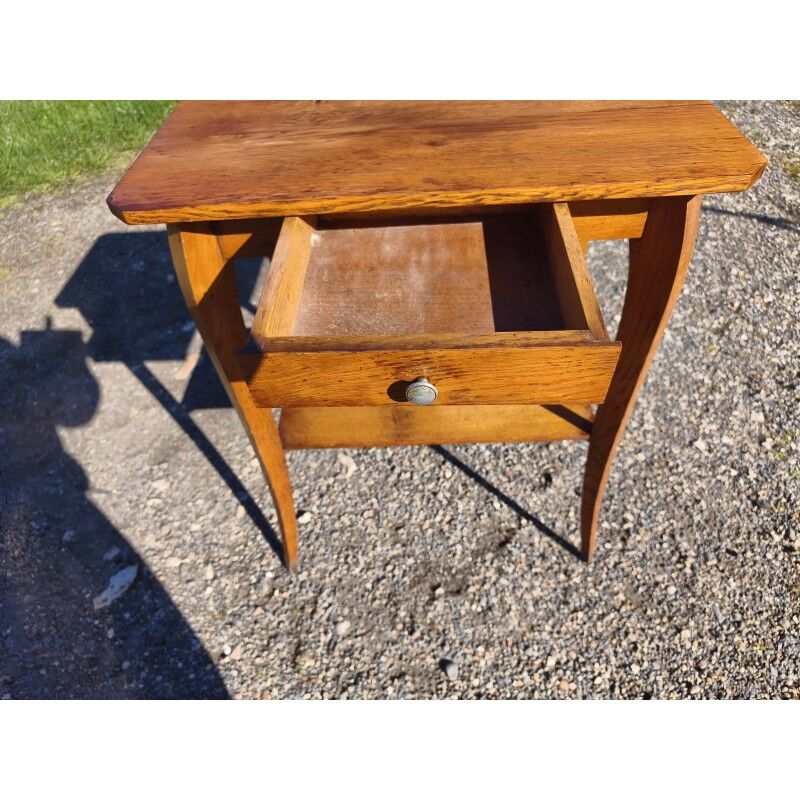 Oak table from the 1930s, 1 drawer.