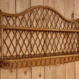 Pair of rattan wall shelves